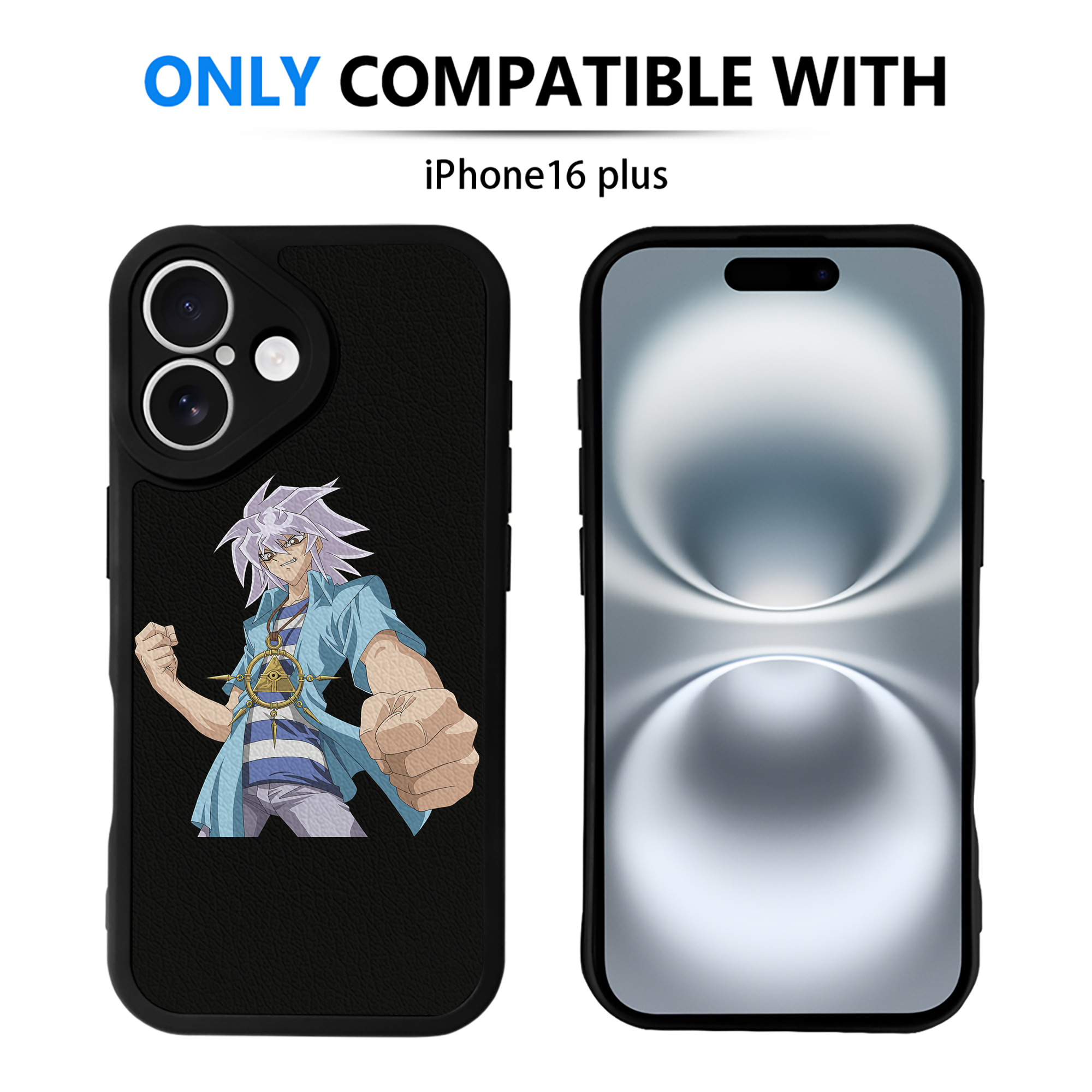 遊☆戯☆王 Yu-Gi-Oh! 【iPhone 16シリーズ対応】シリコンスマホケース（レザー調） 材質：シリコン